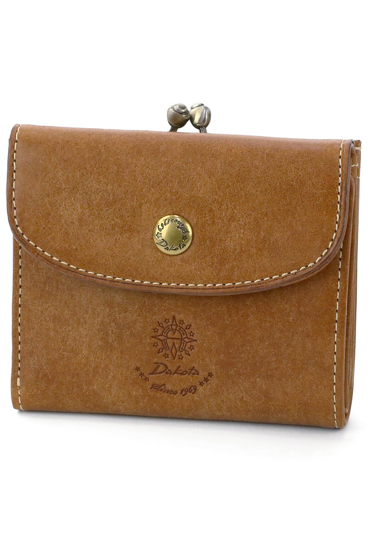 Dakota Women's Bi-Fold Wallet, Genuine Leather, Corago,, brown (french toast 19-1012tcx),