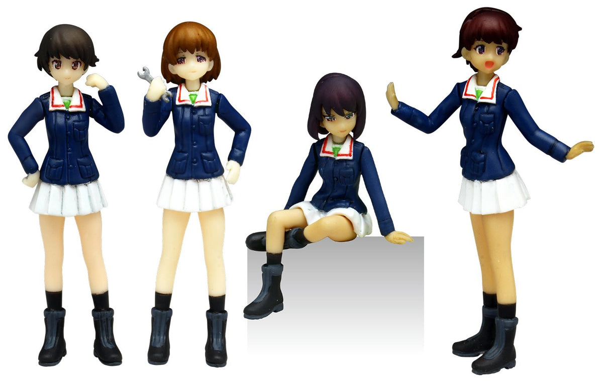 Рlatts ɡirls & Рanzer theater version leopon's team ƒigure Ѕet Рanzer jacket version 1/35 scale non-foamed urethane unpainted kit ɡPF-27