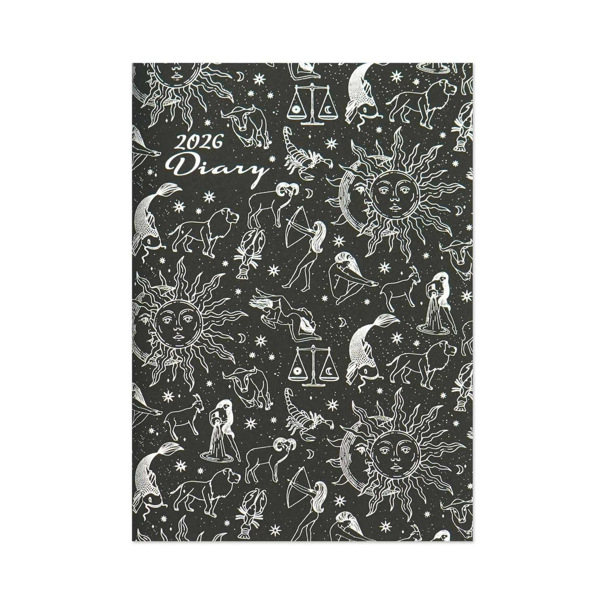 Frontier Notebook 2026 A6 Premium Diary, Jet Black, DY-158 (Starts on December 2025)