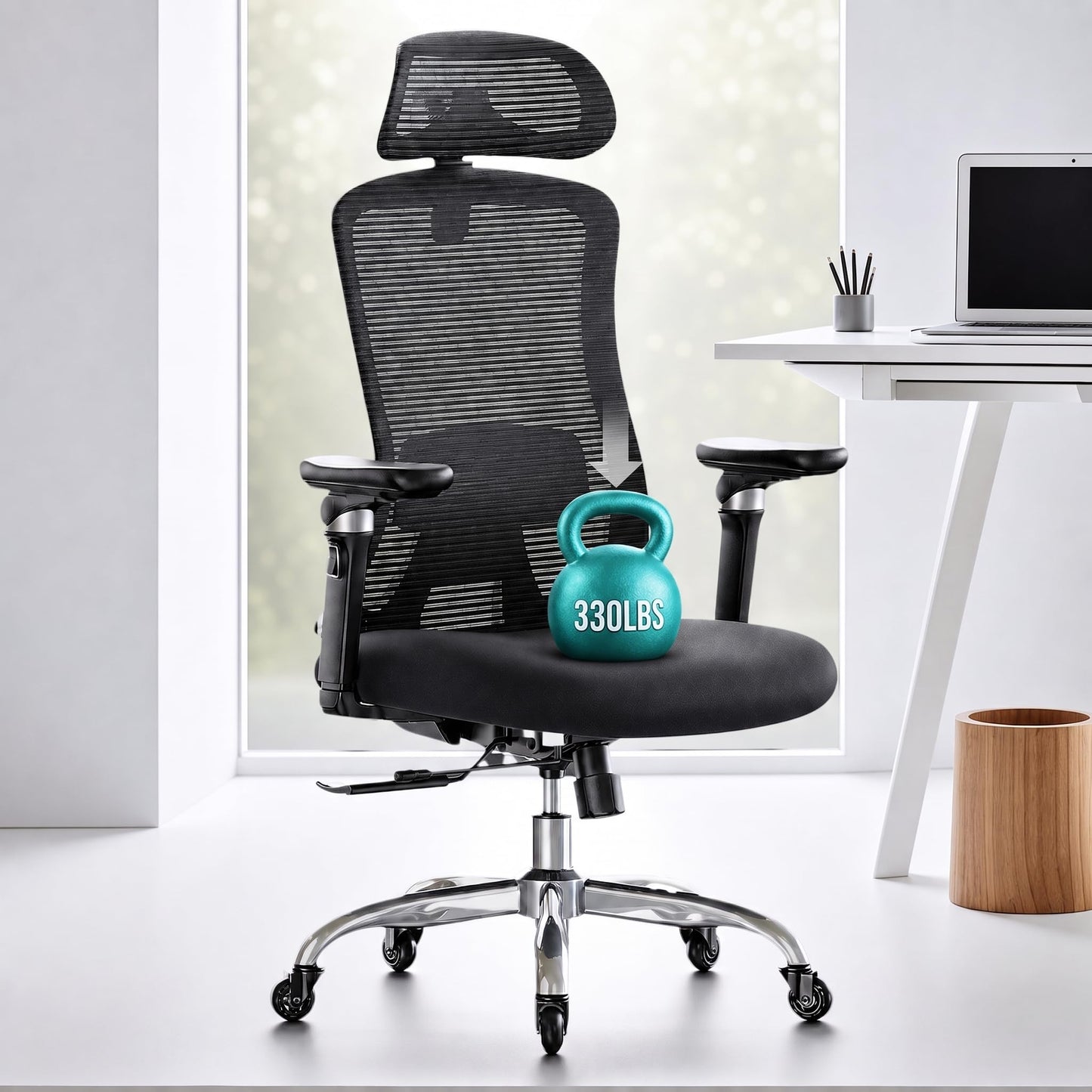Marsail Big and Tall Ergonomic Office Chair with 6D Armrests