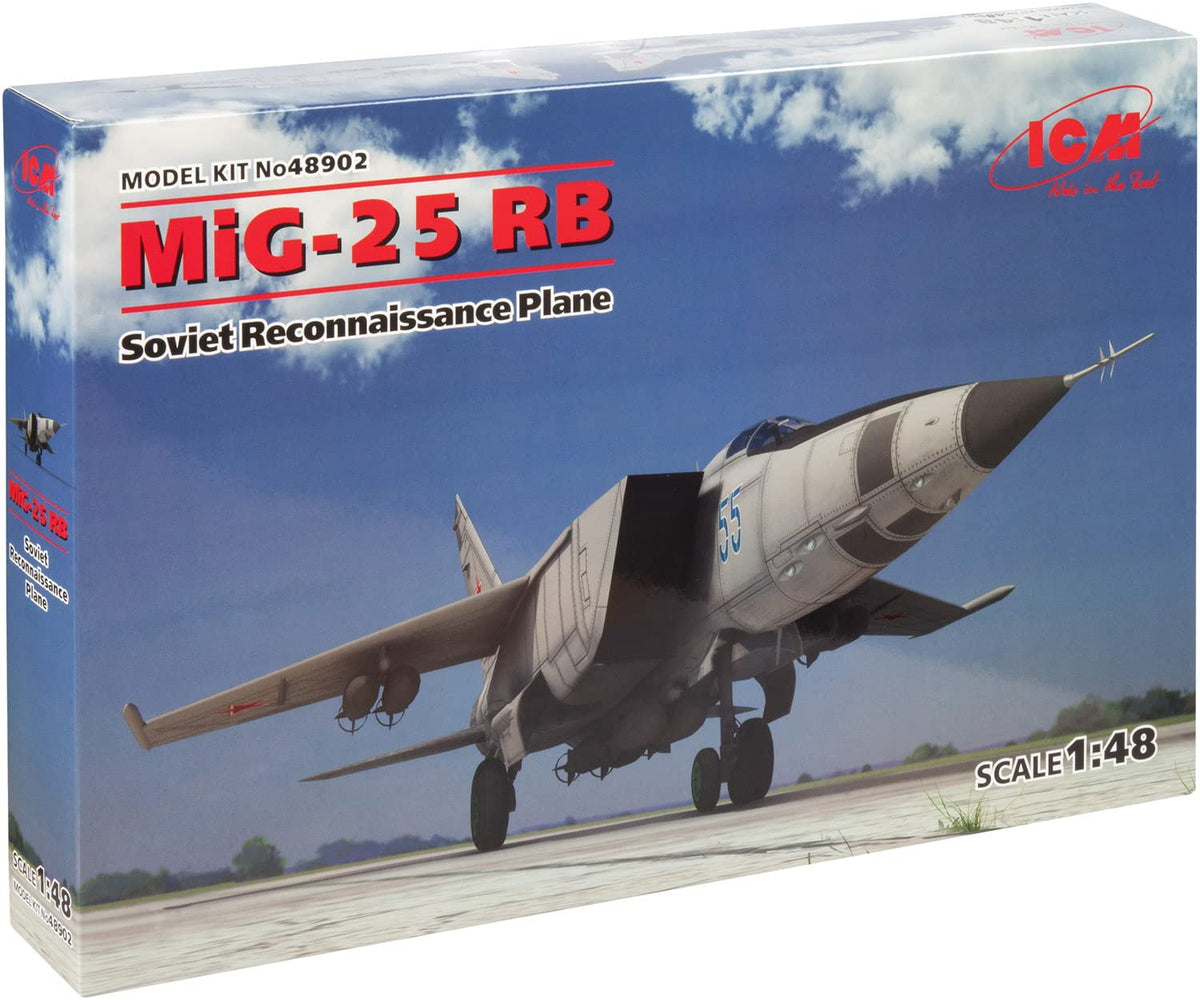 ICM 48902 Mikoyan MiG-25RB Soviet Reconnaissance Plane 1:48 Aircraft Model Kit