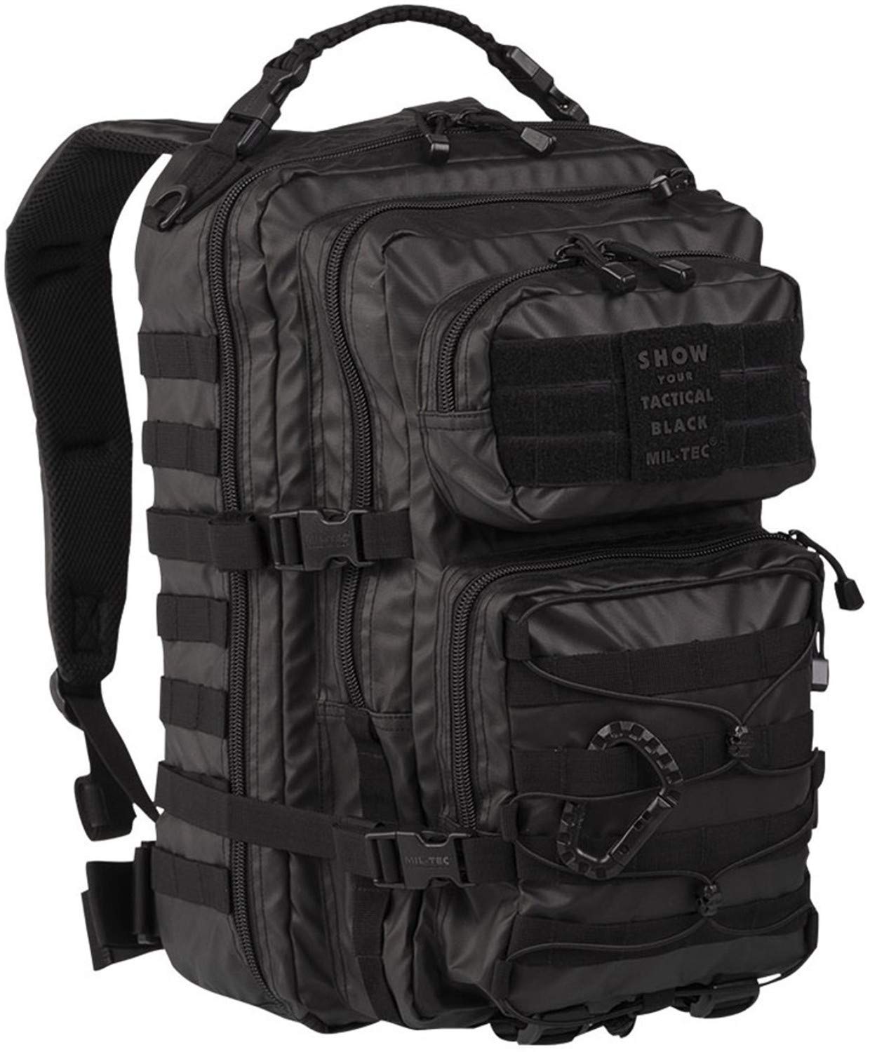 Mil-Tec MOLLE Tactical Assault Pack (Black, 36 Liter)