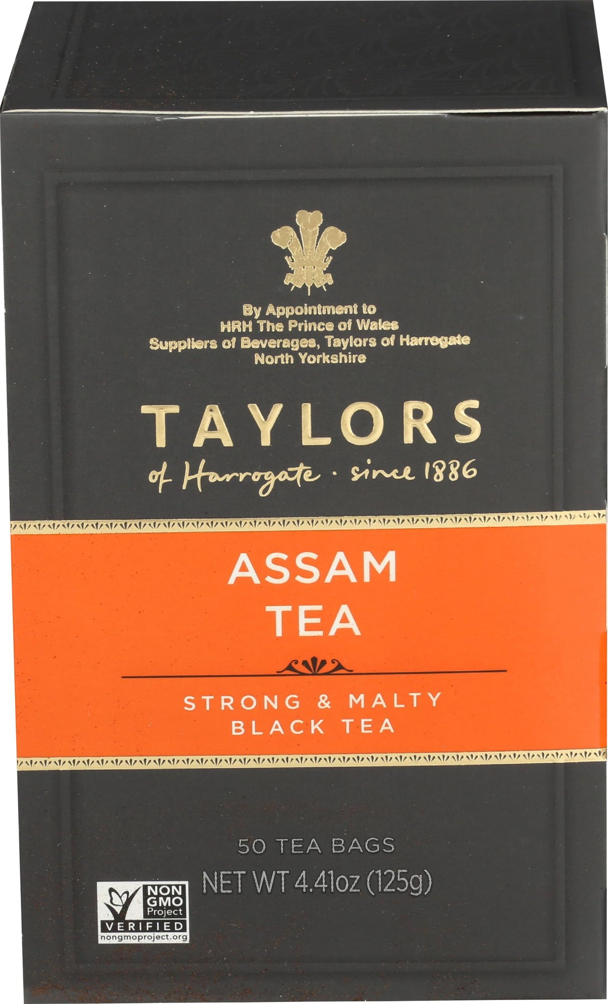 Taylors of Harrogate Assam, Black Tea, Pillow Tea Bags, 50 Count (Pack of 1), Full-bodied, Satisfying & Malty, Caffeinated, Enjoy Hot or Iced, 50 Teabags