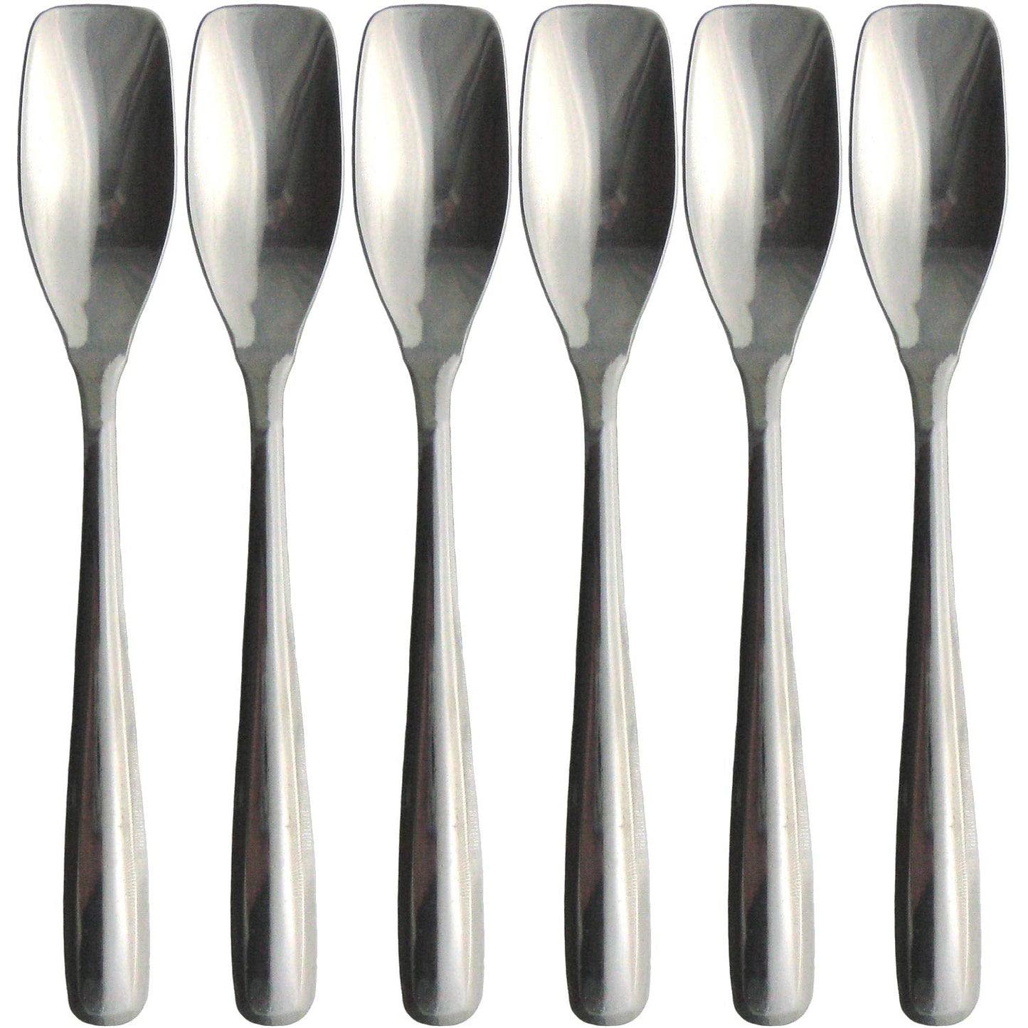 Nagao Slim Ice Spoons, 5 + 1 Piece, 5.3 inches (13.5 cm), Stainless Steel, Made in Japan
