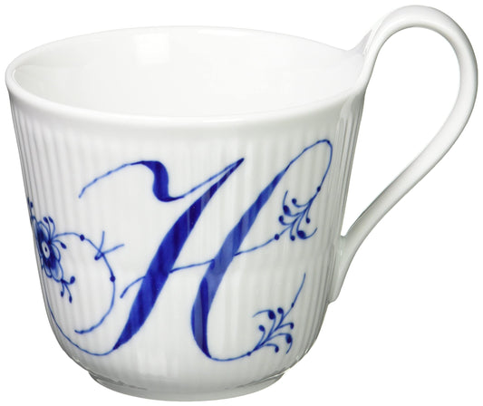 Royal Copenhagen 1017155 Blue Fluted Plain High Handle Mug, 11.2 fl oz (330 ml), Wedding Gift