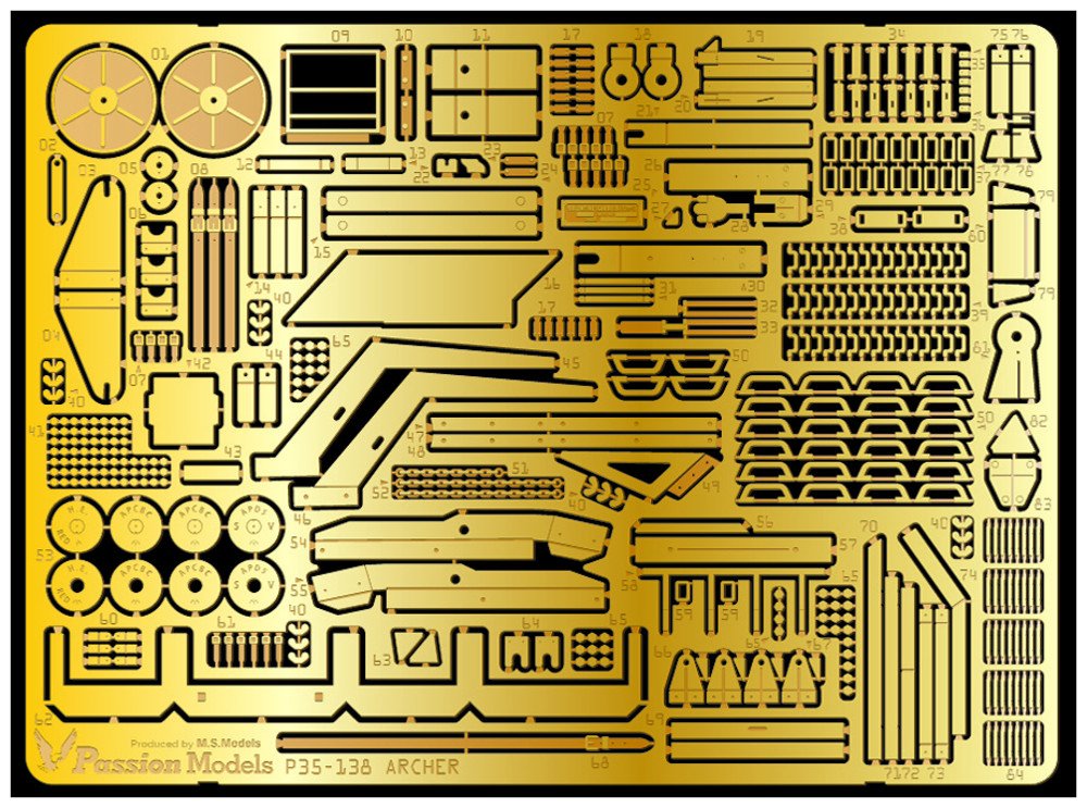 Passion Models 1/35 Parts Plastic Model for self-propelled Artillery Archer Etching Parts Tamiya MM35356 P35-138