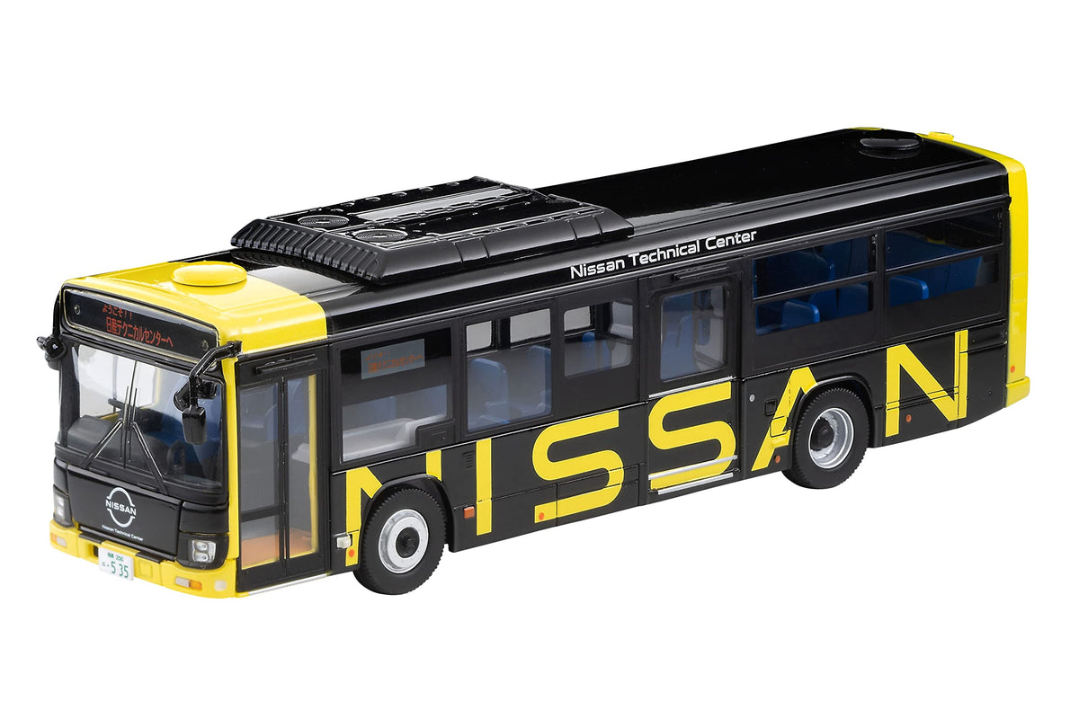 TOMYTEC Tomica Limited Vintage Neo 1/64 LV-N245e Isuzu Erga Nissan Shuttle Bus, Ikazuchi Yellow/Black Finished Product