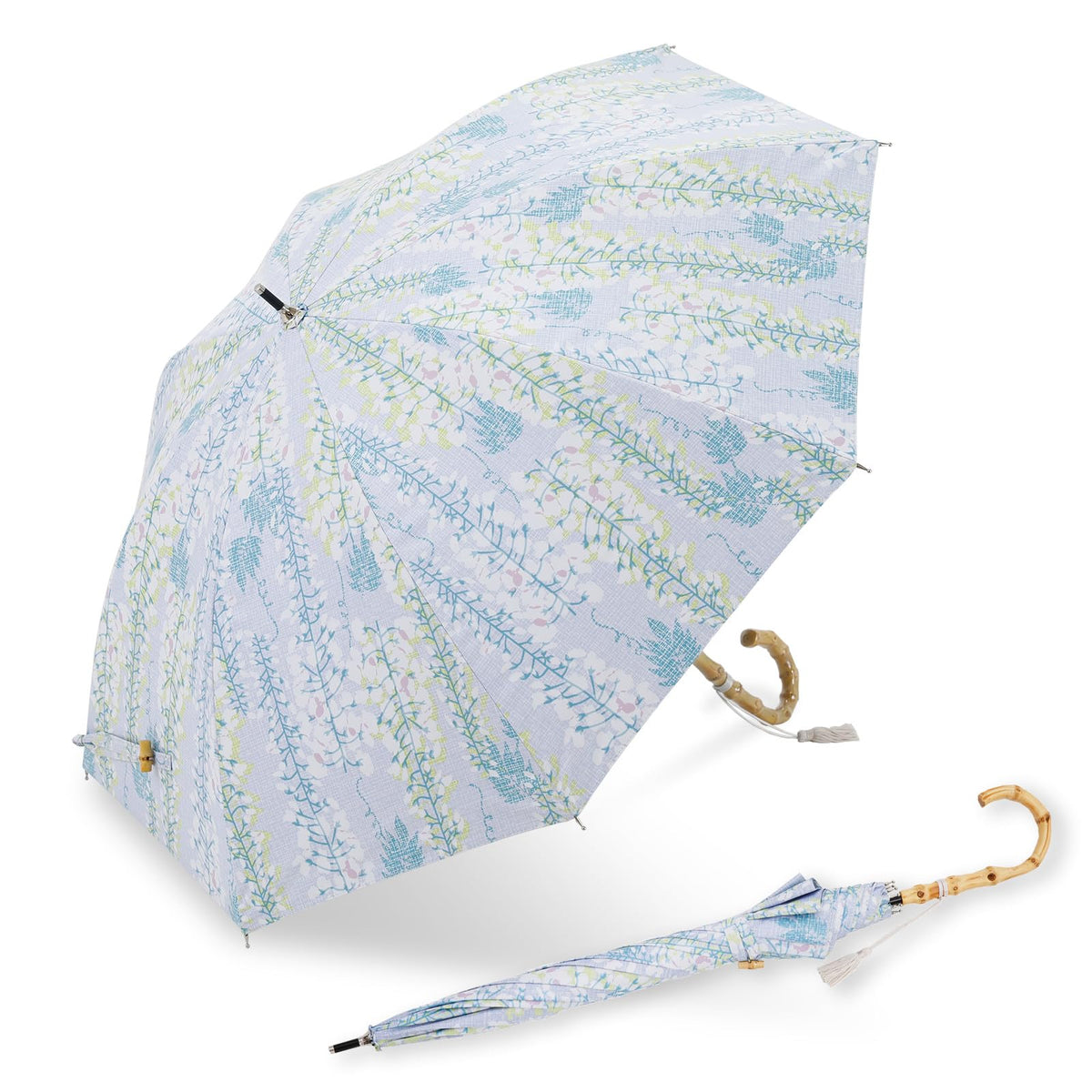 Ogawa (Kabajirushi Honpo) 54351 Long Umbrella, For Both Sunny and Rainy Weather, Hand Opening, 19.7 inches (50 cm), Wisteria (Light Red Wisteria / Usuuni Fuji), UV Protection Rate and Light Shielding, Heat Shielding, Water Repellent, Safety Cover Included