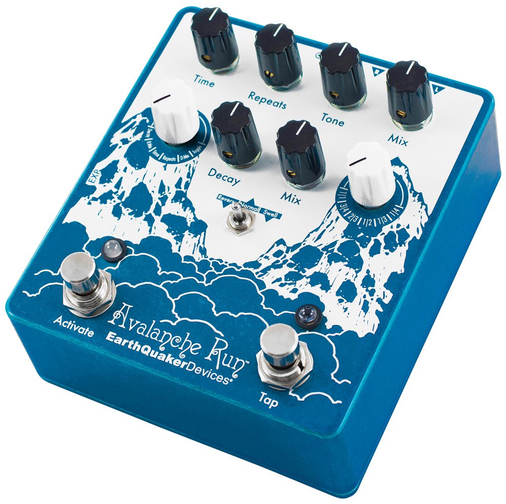 EarthQuaker Devices Avalanche Run Stereo Reverb & Delay with Tap Tempo Guitar Effects Pedal