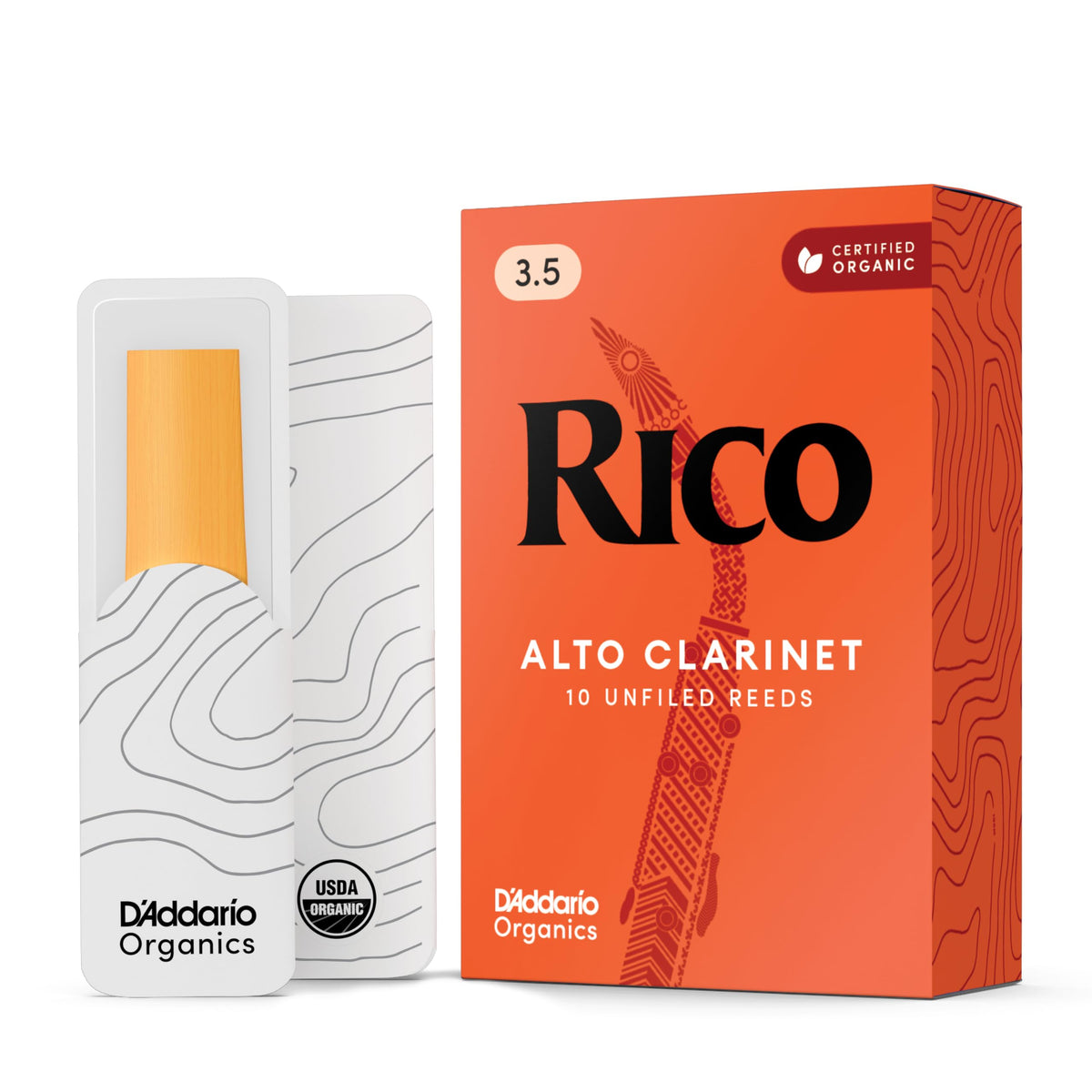 D’Addario Woodwinds - Rico Alto Clarinet Reeds - RDA1035 - Strength 3.5, 10-Pack
