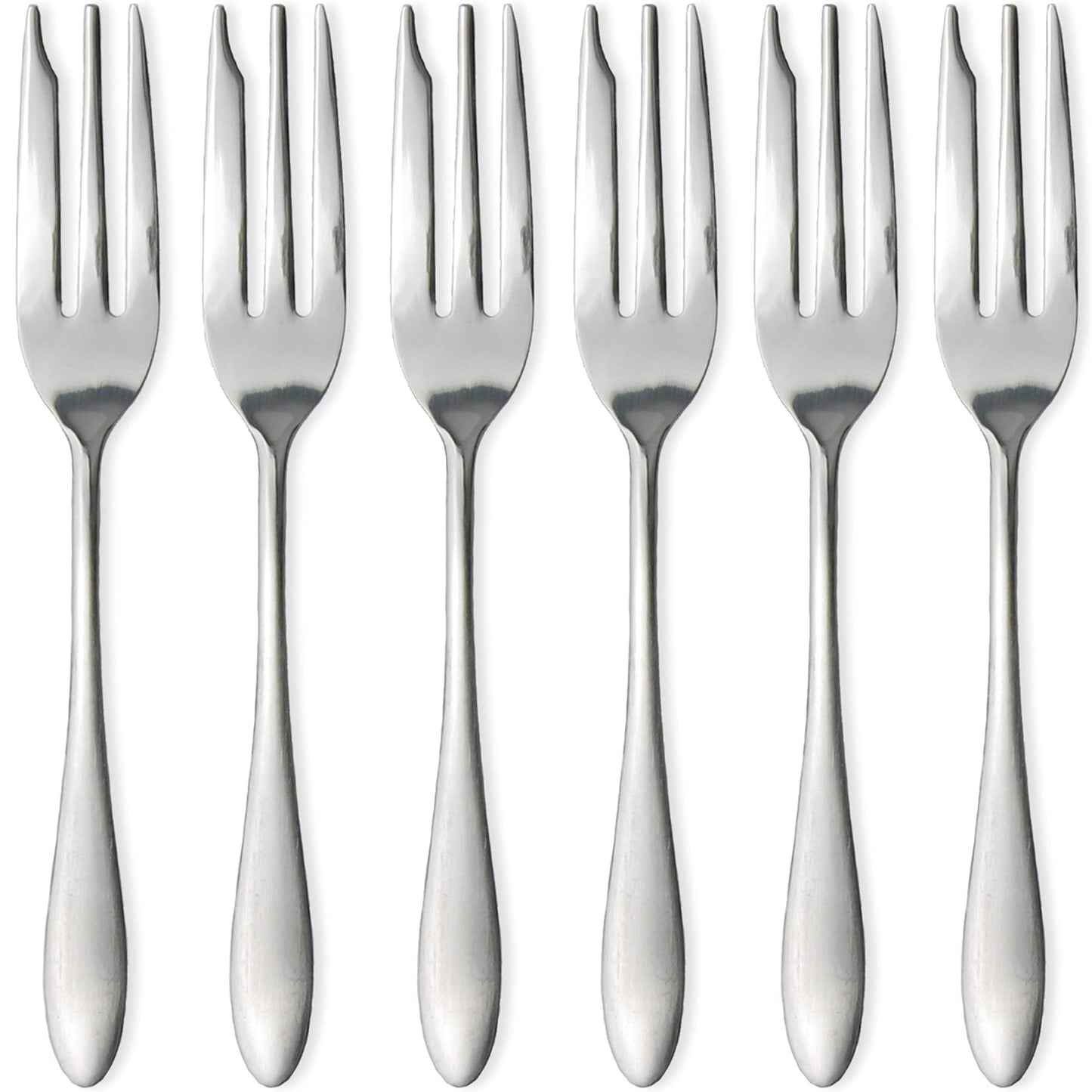 Nagao Tsubamesanjo Cake Forks, 5 Pieces + 1 Fork, 5.7 inches (14.5 cm), 18-0 Stainless Steel, Made in Japan