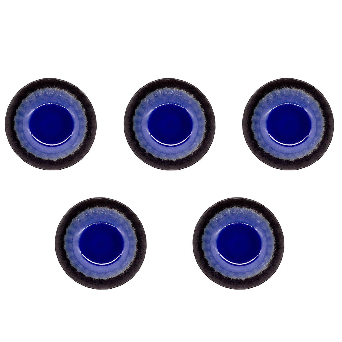 Mino Ware Small Bowl, Diameter Approx. 4.3 inches (11 cm), Set of 5, Cobal