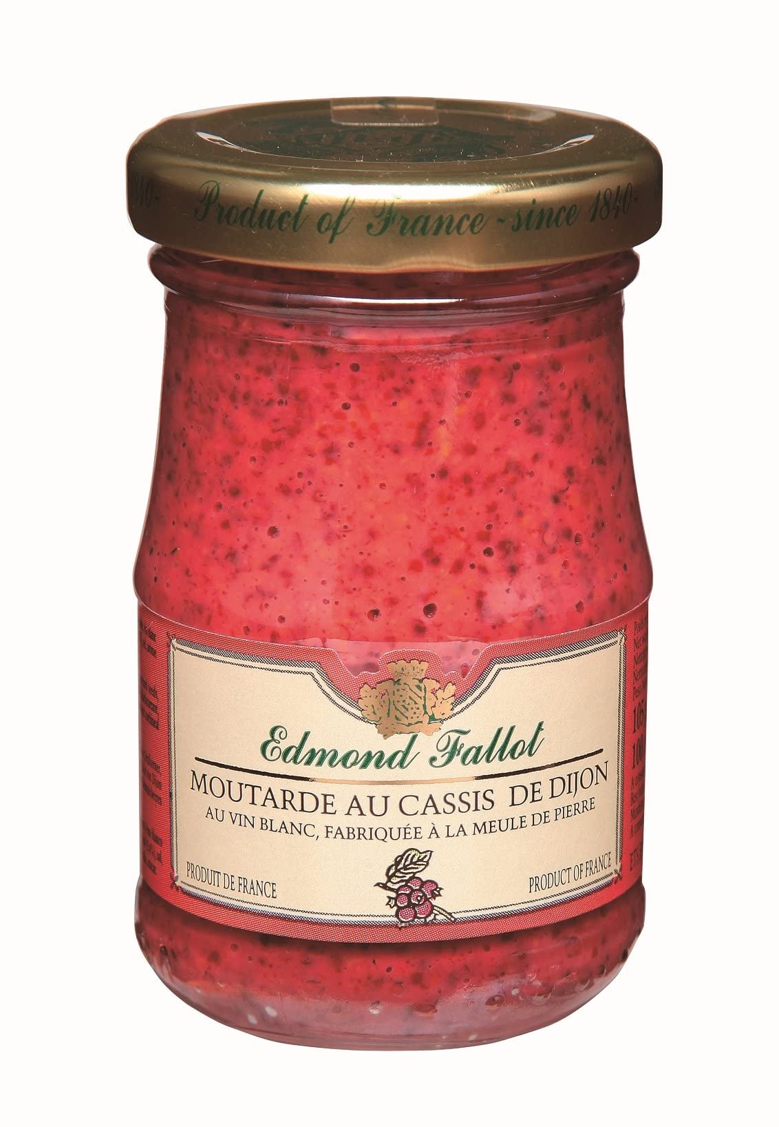 Moutarde au cassis de Dijon, Dijon-Senf mit Cassis 105g Glas