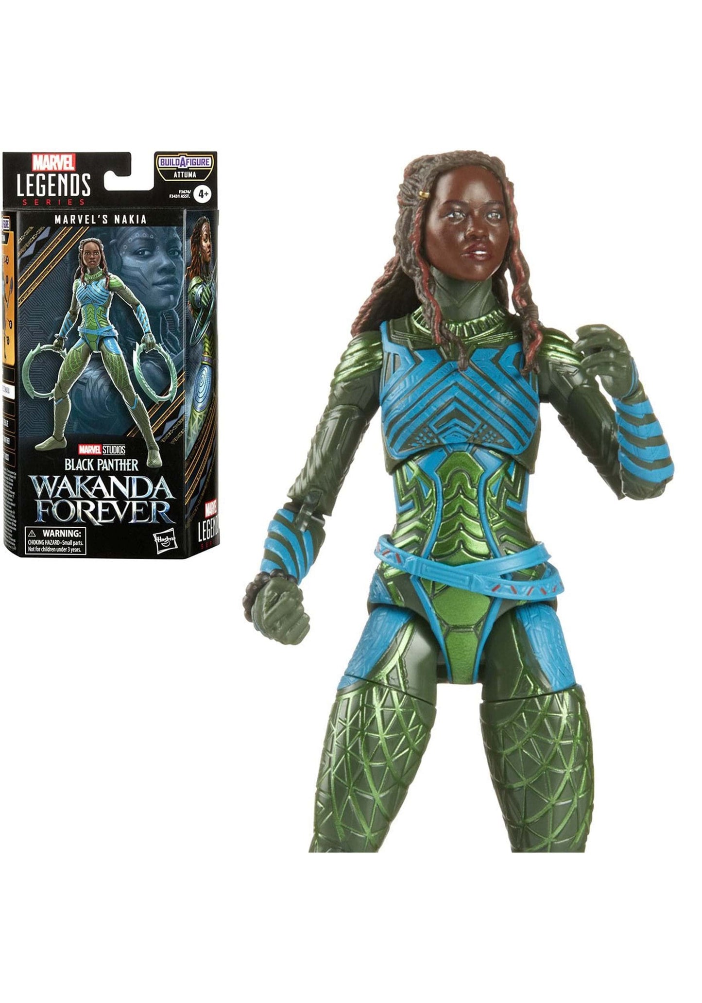 Marvel Legends Series Black Panther Wakanda Forever Nakia 6-Inch MCU Action Figure Toy, 5 Accessories, 1 Build-A-Figure Part