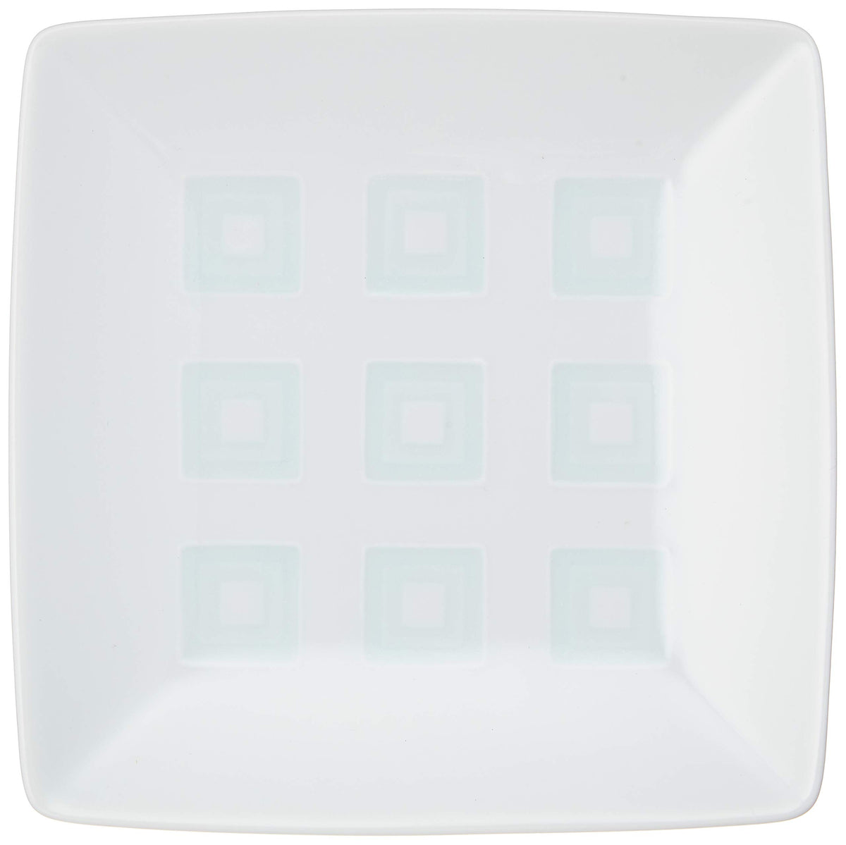 Hakusan Pottery MASUMEMON Famous Plate, Light Blue, Approx. 5.1 x 5.1 x 0.8 inches (13 x 13 x 2 cm), Square Crest Hasami Ware Made