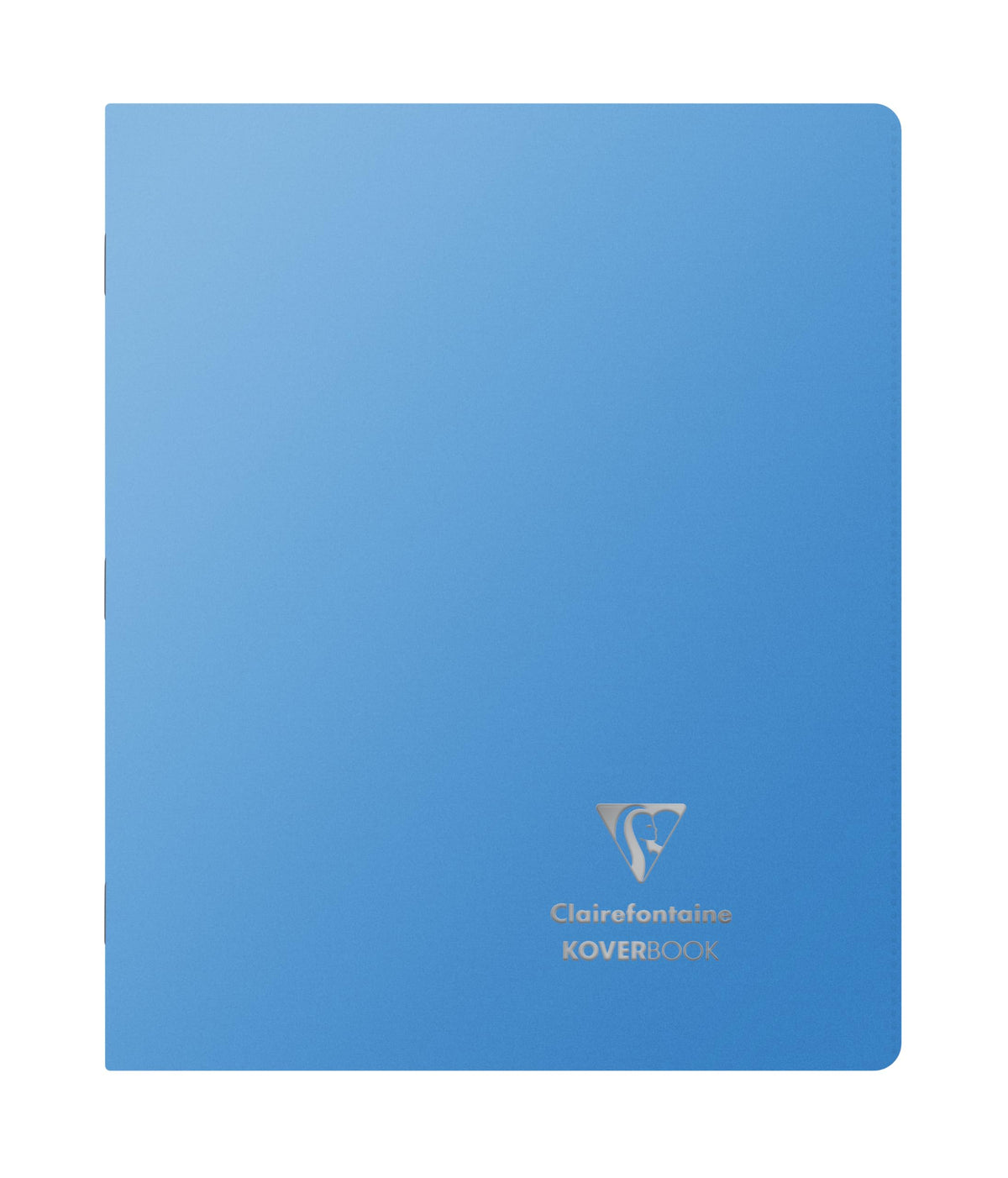 Clairfontaine Cover Book, Silver, Horizontal Rule, 6.7 x 8.7 inches (17 x 22 cm), Staple Fastener, Clairfontaine KOVERBOOK Silver, Blue, cf951841bl