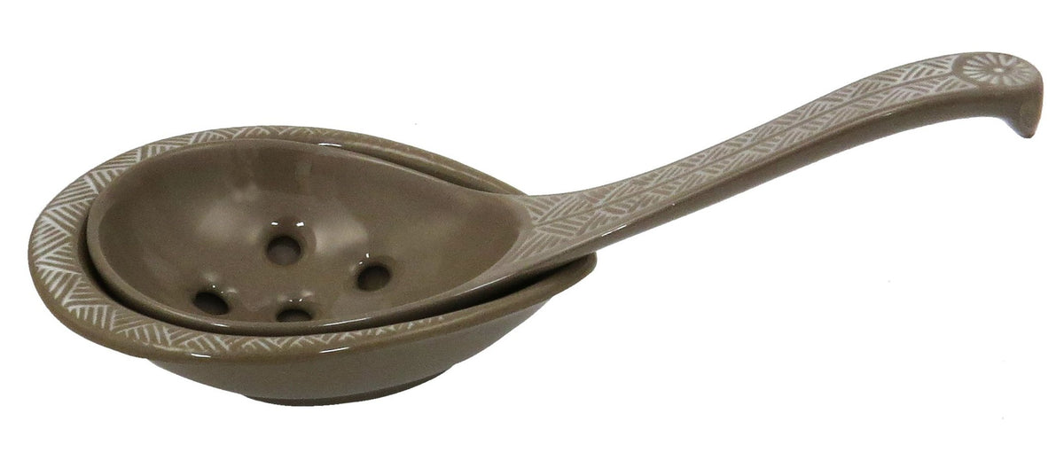 Banko Ware 20231 Ginpo Hanamishima Slotted Lotus Large Saucer Included, Made in Japan
