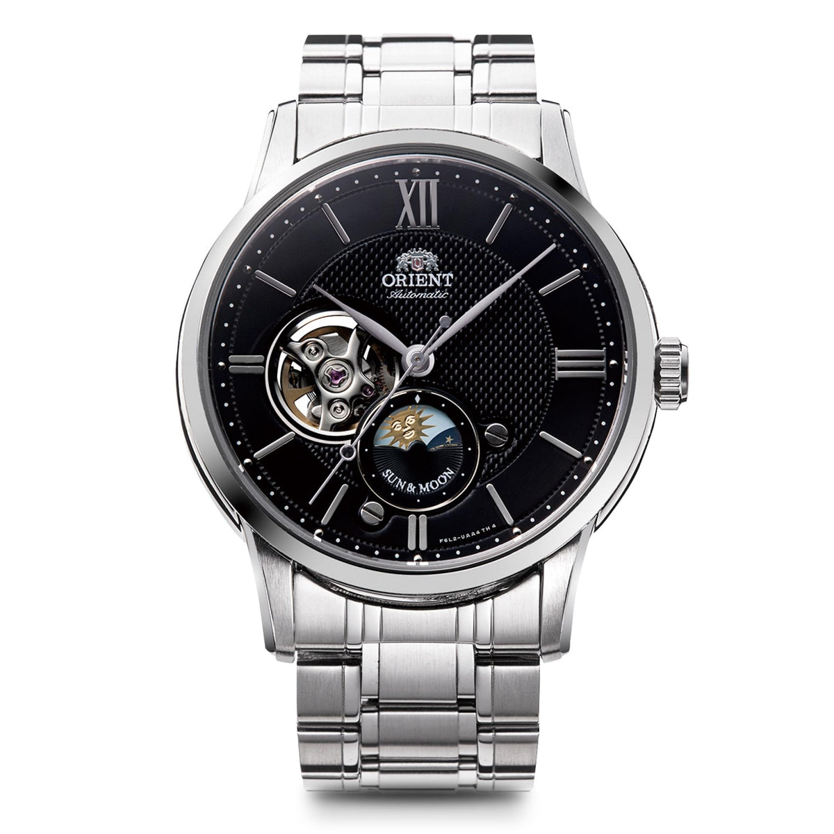 ORIENT Classic Semi Skeleton Sun & Moon Mechanical Watch RN-AS0001B Men's