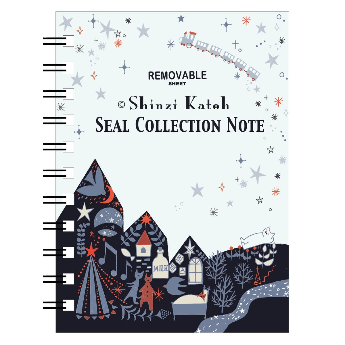 シール堂 Sealdo ks-sb-10018 Kenji Miyazawa Sticker Book, Made in Japan, Shinzi Katoh, A6 Size, 40 Pages