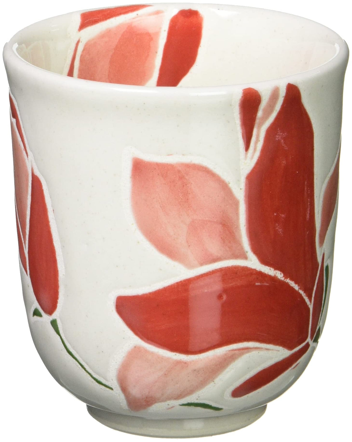 Stylish Hot Water, Makeup, Magnolia Teacup (Yunomi) (Red), Small/Arita Ware Japanese Cup/Size(cm) Φ2.8 x 3.0 inches (7 x 7.7 cm), No: 764175