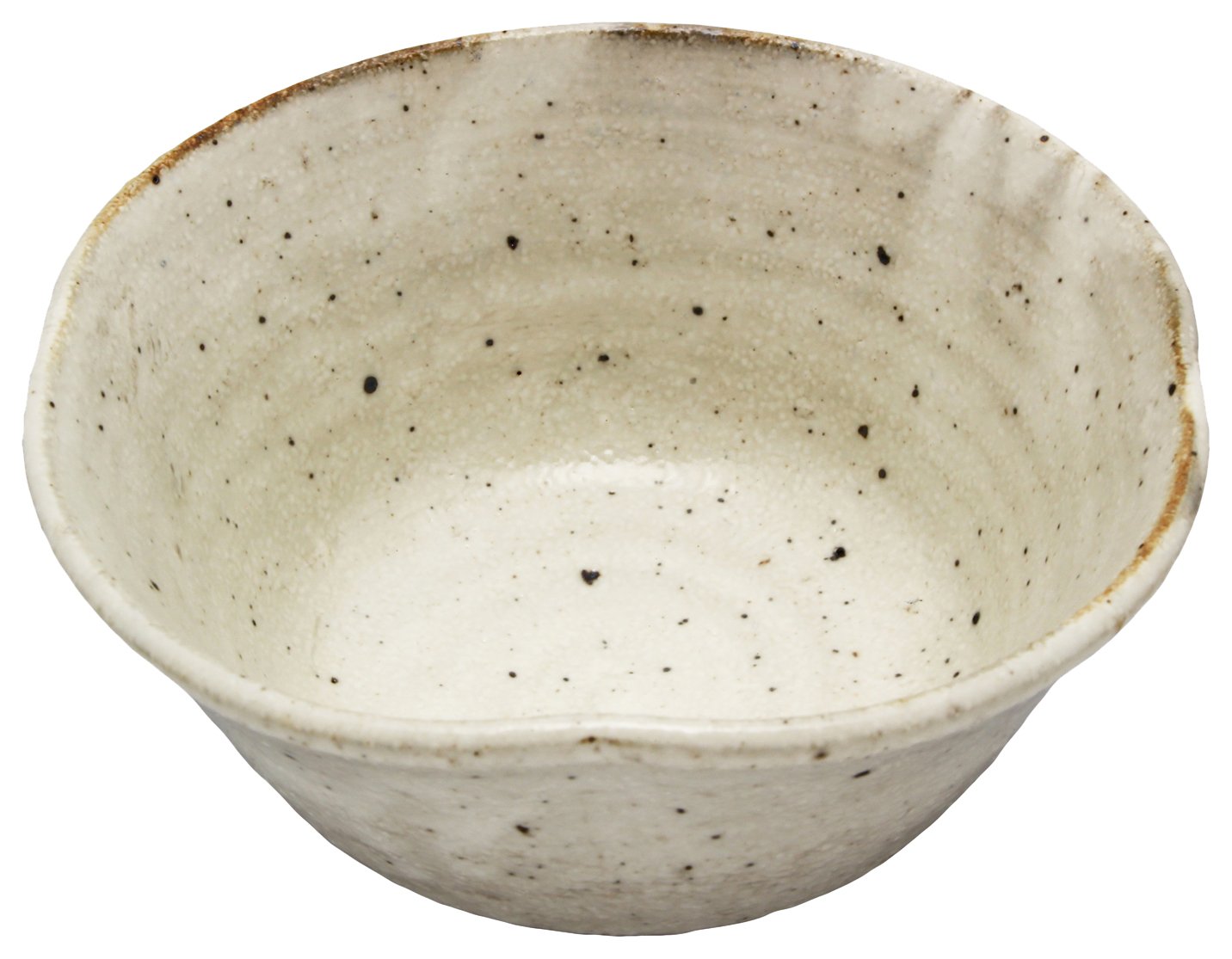 Utsuwa Roan 134-0043 Mino Ware Sanno Kiln Four-Press Small Bowl, Dish, Iron Powder