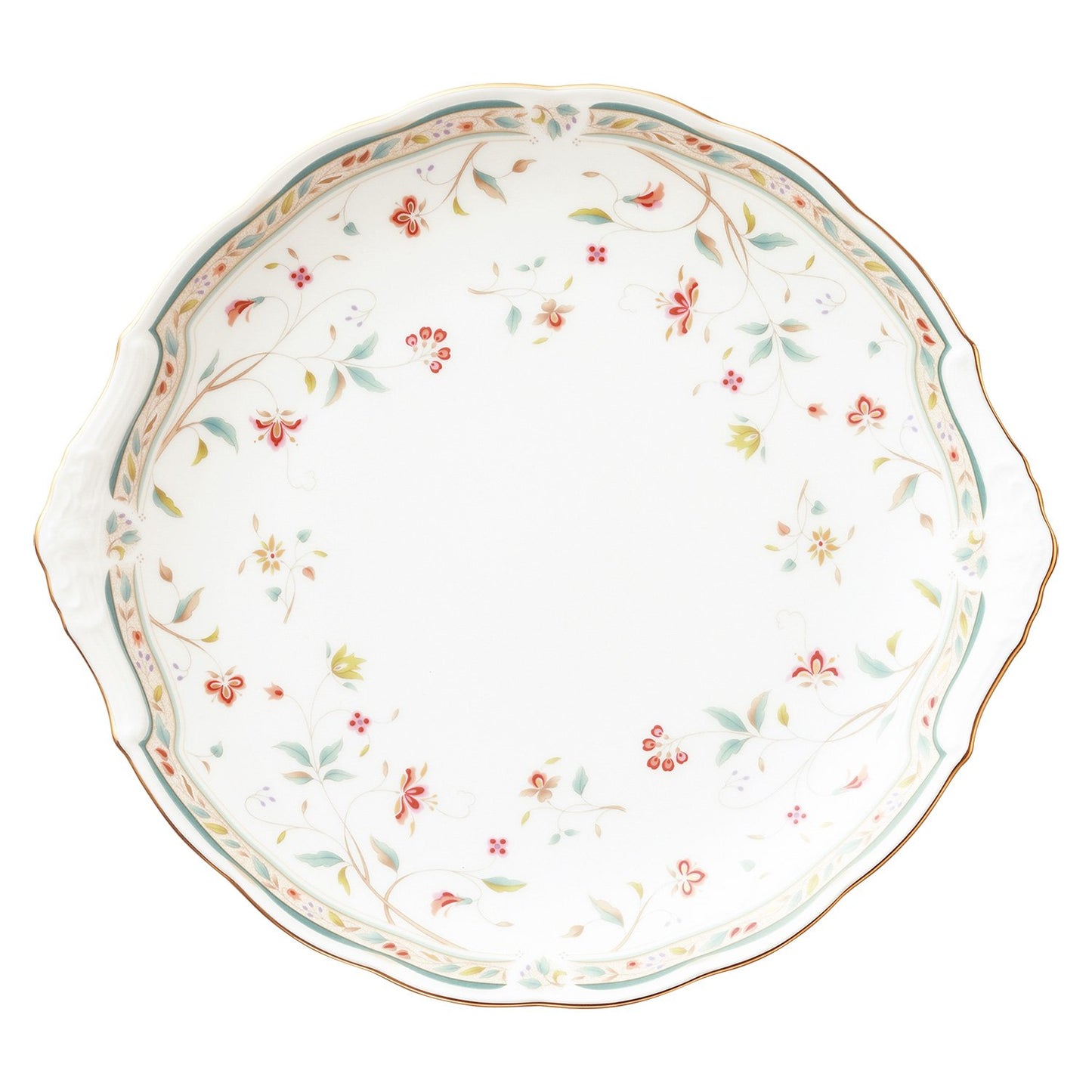Noritake T58119A/4409 Plate, 11.0 inches (28 cm), Flower Chisel, Bone China