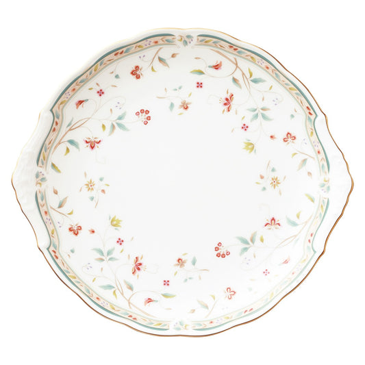 Noritake T58119A/4409 Plate, 11.0 inches (28 cm), Flower Chisel, Bone China