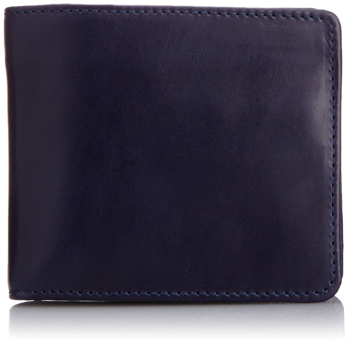 Glen Royal 03-6171 HIP Wallet W DIVIDER Bi-Fold Wallet, Made in England, Bridle Leather (Cowhide), Compact, Wallet, Mini Wallet, Business, Made in the UK, Dark Blue