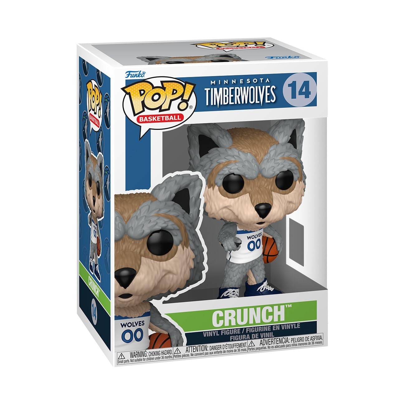Funko Pop! NBA Mascots: Wolves - Crunch the Wolf - Collectable Vinyl Figure - Gift Idea - Official Merchandise - Toys for Kids & Adults - Sports Fans