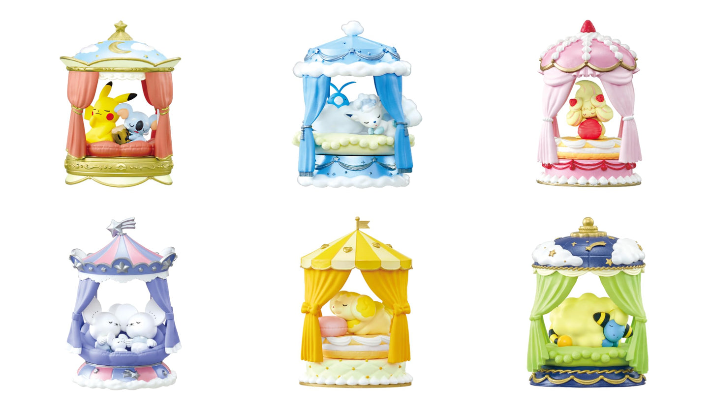 Reement Pokémon NIGHTY NIGHT Collection, 6 Pieces, 1 Box, Single Size (H x W x D): 4.5 x 2.8 x 2.8 inches (115 x 70 x 70 mm), Made of PVC, ABS