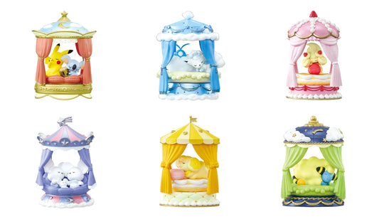Reement Pokémon NIGHTY NIGHT Collection, 6 Pieces, 1 Box, Single Size (H x W x D): 4.5 x 2.8 x 2.8 inches (115 x 70 x 70 mm), Made of PVC, ABS