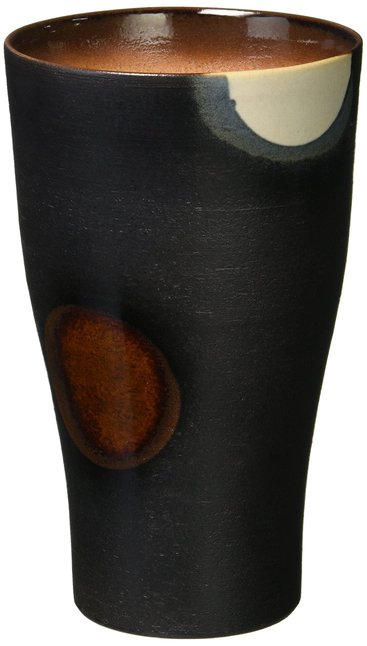 マルヨシ陶器(Maruyoshitouki) Banko Ware Wagokoro Foaming Beer Cup, L Black M0966