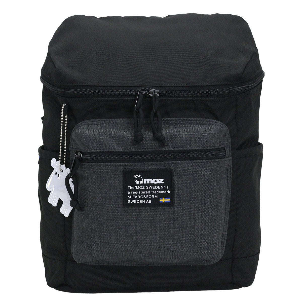 Moz ZZEI-04 Mini Backpack, Melange Fabric, Black