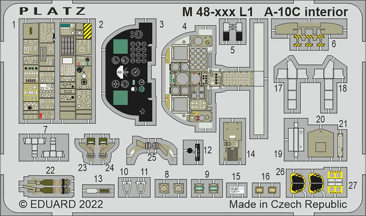 A-10C サンダーボルトII エッチングパーツ コクピット用