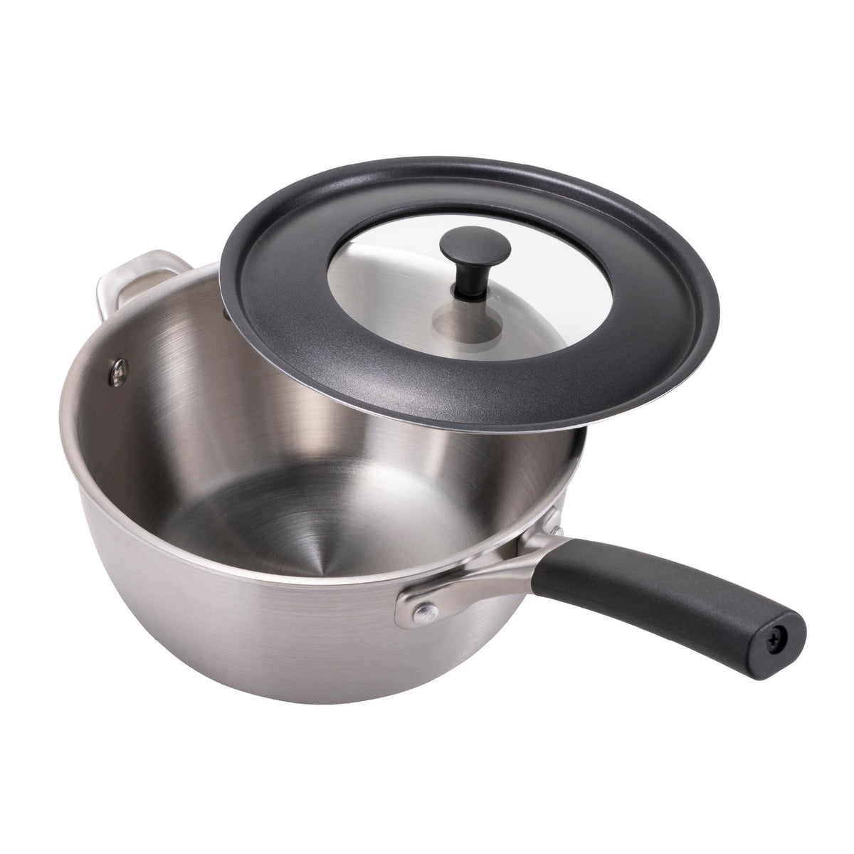 Kai O.E.C DY5203 KAI IH Compatible Single Hand Pot, 7.1 inches (18 cm), Lid Included