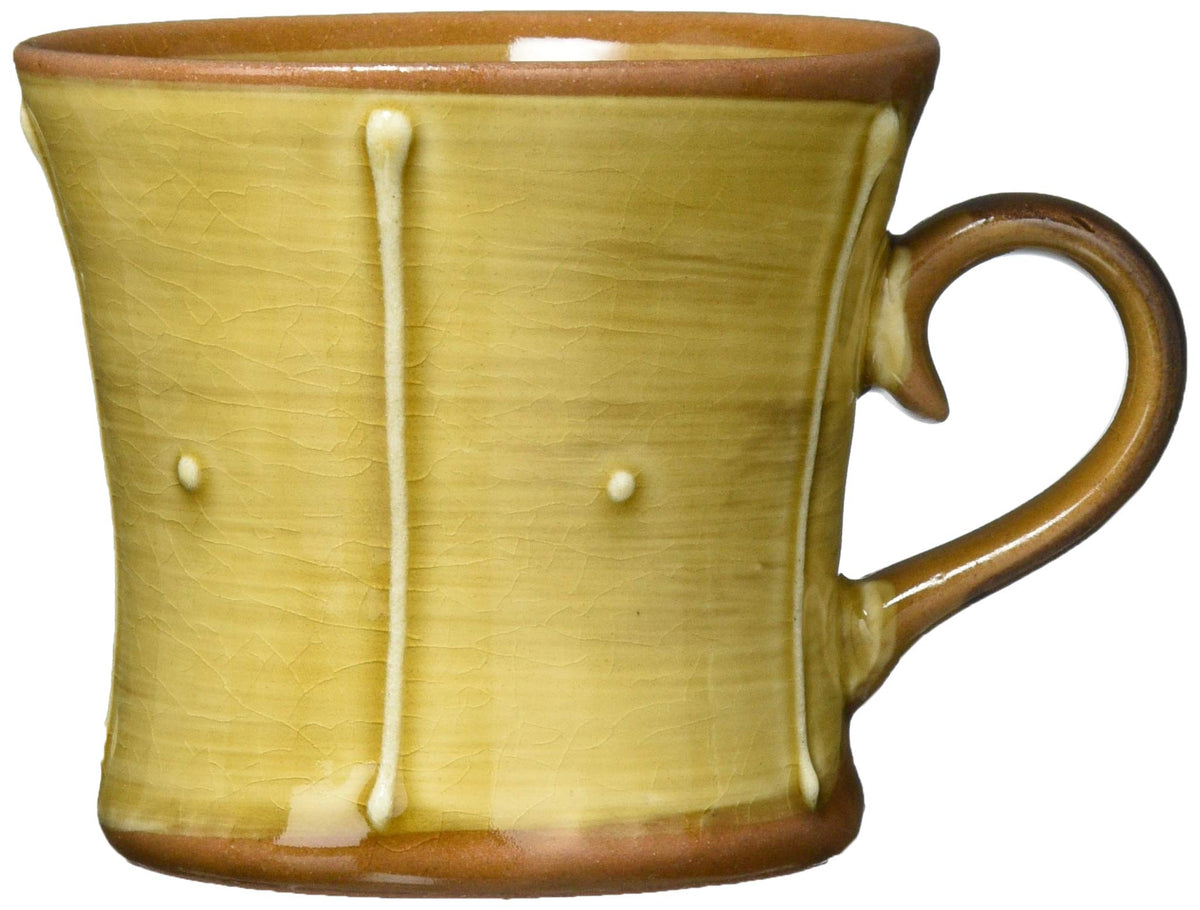 一久(Ichikyu) Mino Ware 131-1622 Mug, Cup, Approx. 8.1 fl oz (230 ml), Ichin Yellow Glaze
