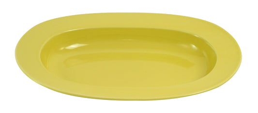 Saikaitoki Hasami Ware Essence Oval Pasta Plate, Diameter 10.6 inches (27 cm), Yellow 14463