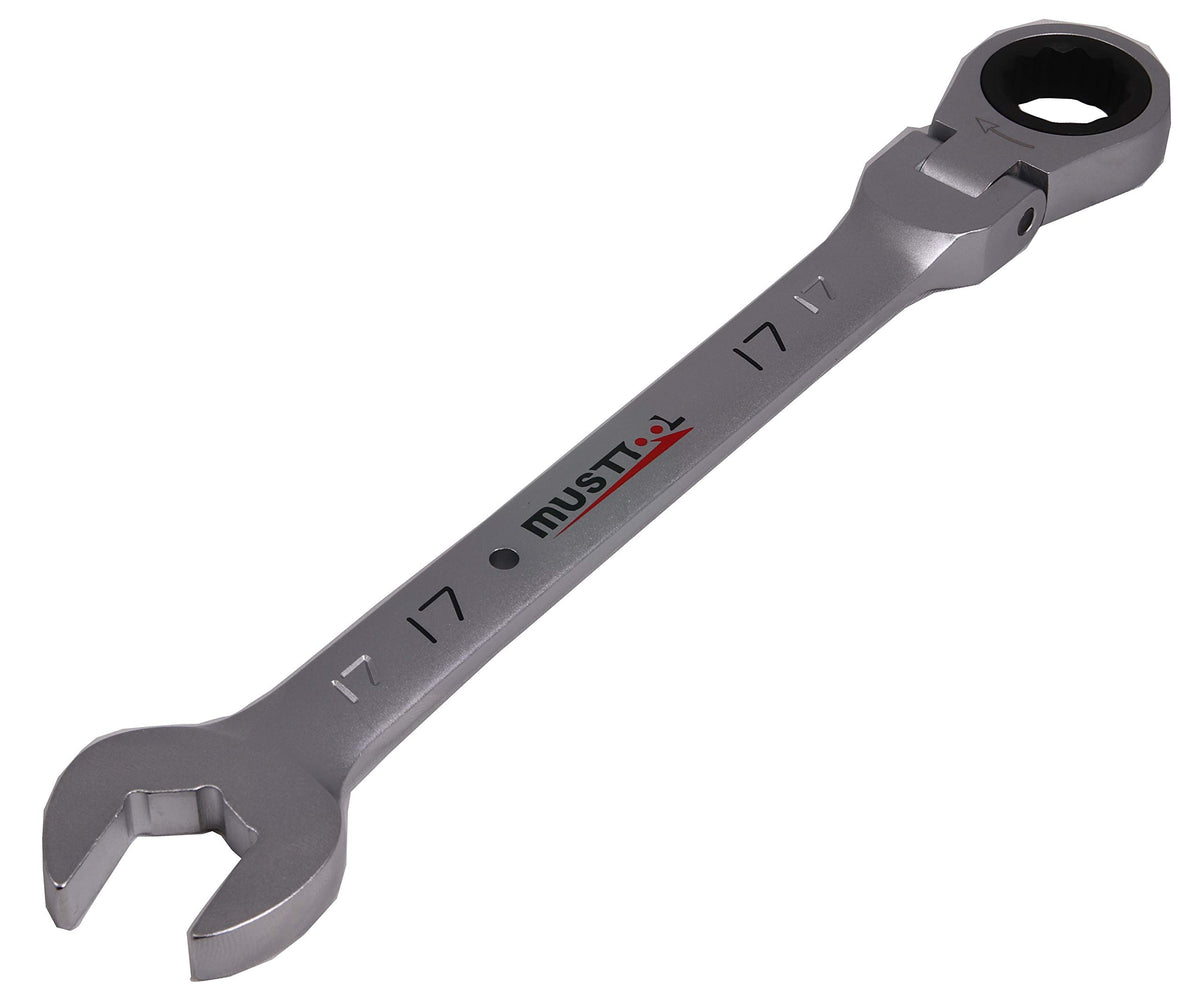 Ichinen Access 12360 MUST TOOL Wrench, MWS-F17 Sha-kuflex Gear Wrench, 0.7 inch (17 mm)