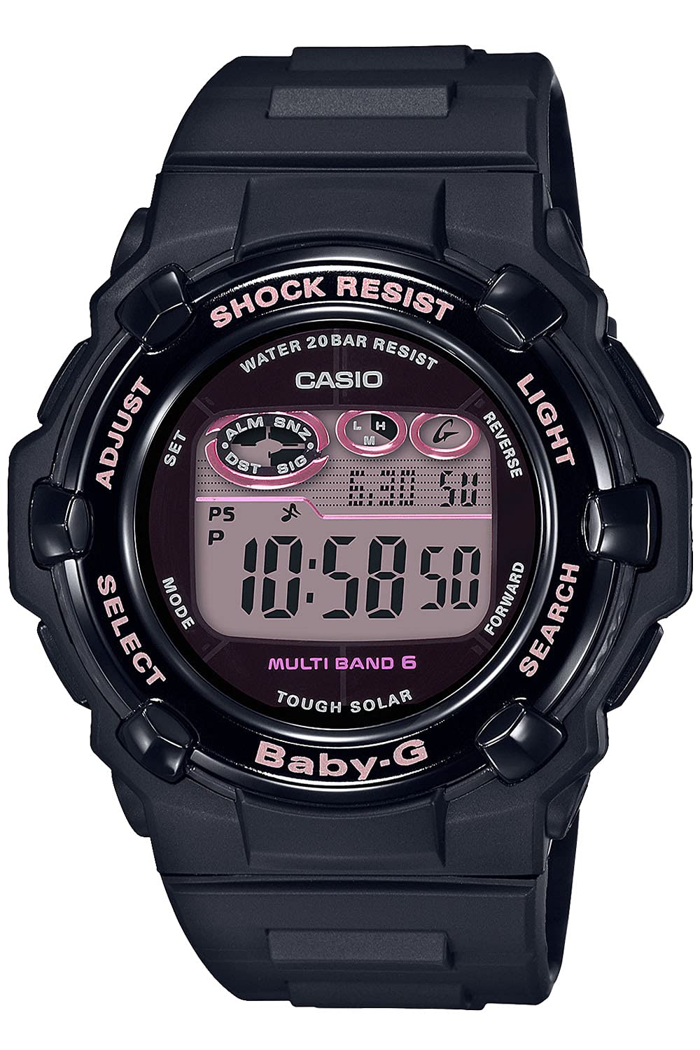 Casio] Watch Baby-G Radio Solar 2021 Model BGR-3000UCB-1JF Ladies Black