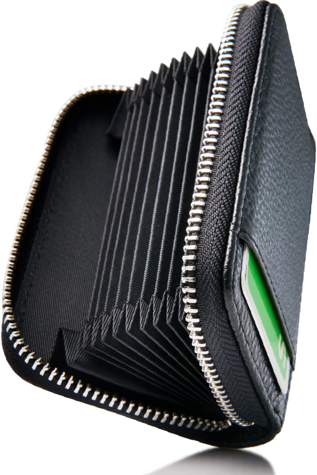 NEESE Credit Card Case, Card Slots, Skimming Prevention, Large Capacity, Coin Case, Men's, Women's - black