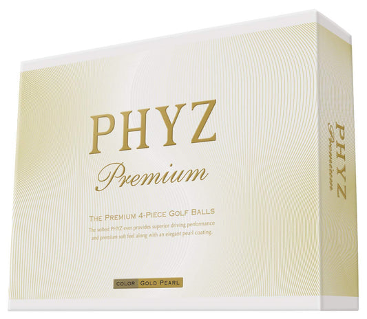 Bridgestone Phyz Premium Golf Balls, 1 Dozen (Pack of 12), Gold Pearl, PMGX