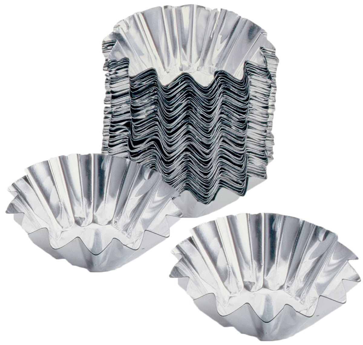 Shimomura Kihan 16626 Madeleine Mold, Petite Baking Cups, 120 Pieces, Aluminum, Oven Safe, Cake Pans, Made in Japan