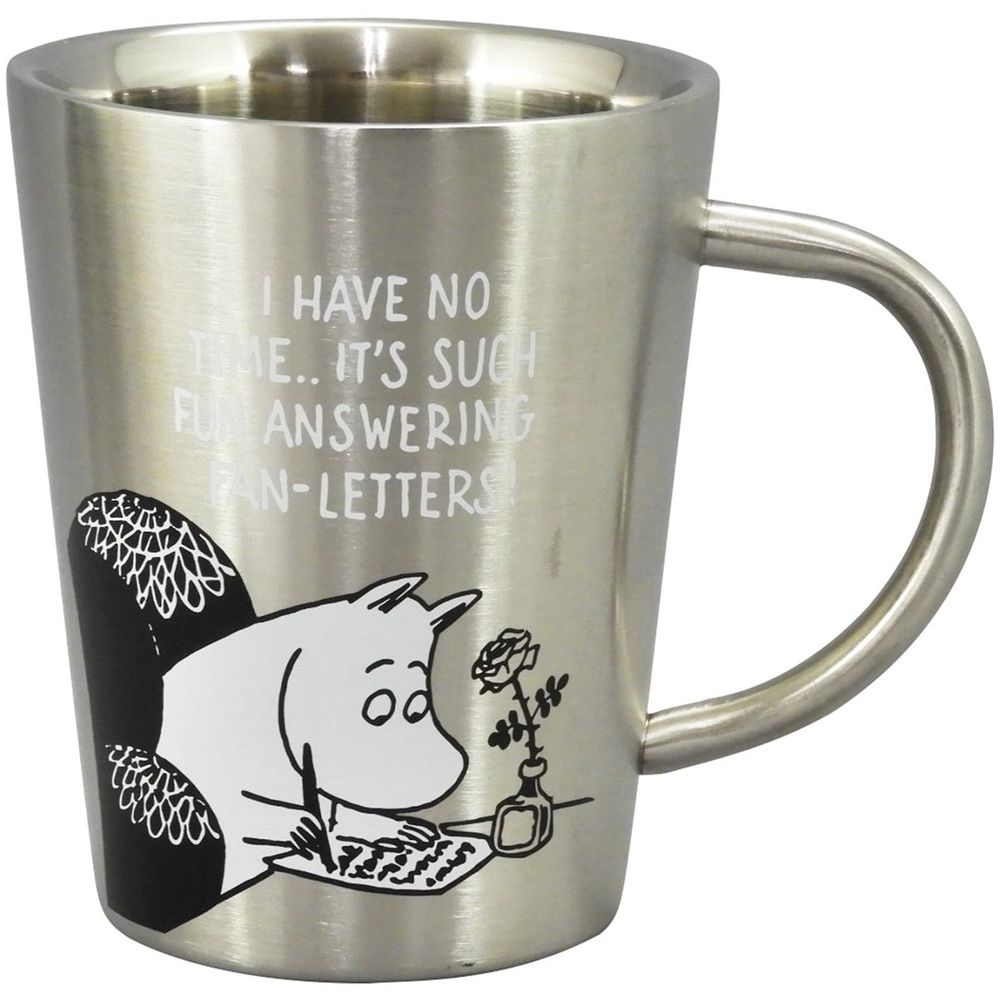 Yamaka Shoten Moomin MM6004-856 Stainless Steel Mug, Double Wall Construction, Moisturizing and Cold Retention, Approx. 12.2 fl oz (360 ml), Letter, Moomin Goods, Scandinavian, Mother's Day, Gift, Tableware, Gift, Wedding Gift, Made in Japan