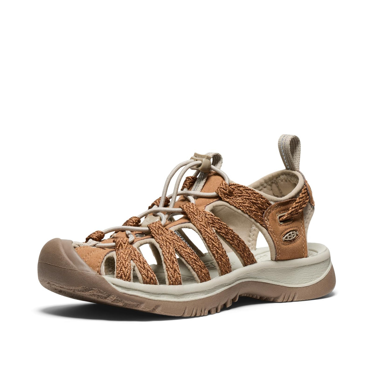 KEEN Women's Whisper Closed Toe Sport Sandals, Chipmunk/Plaza Taupe, 11