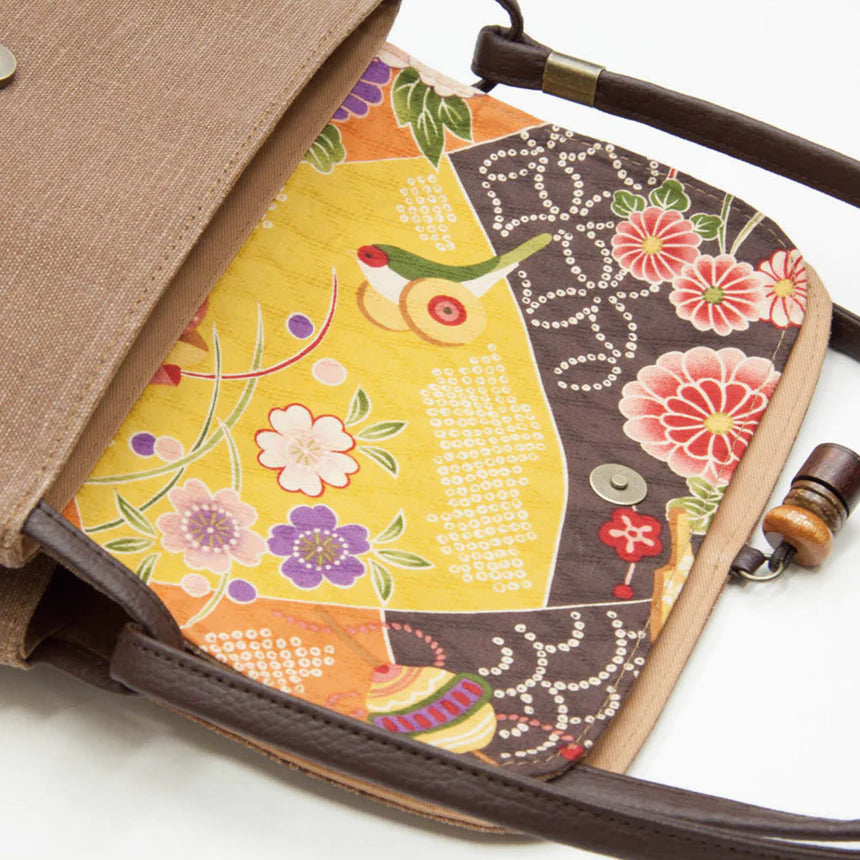 Persimmon Dyed "Macaron" Two-Way W Pochette