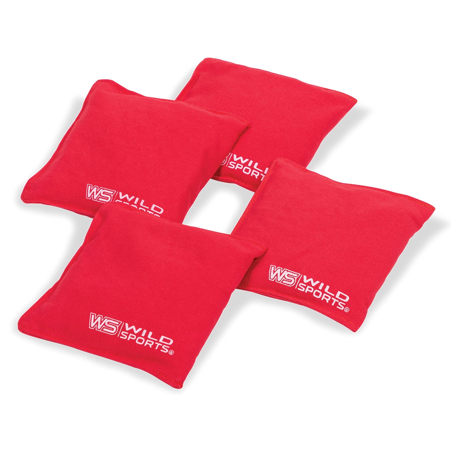 Wild Sports 16oz Set of 4 Regulation Size Bean Bags, Red