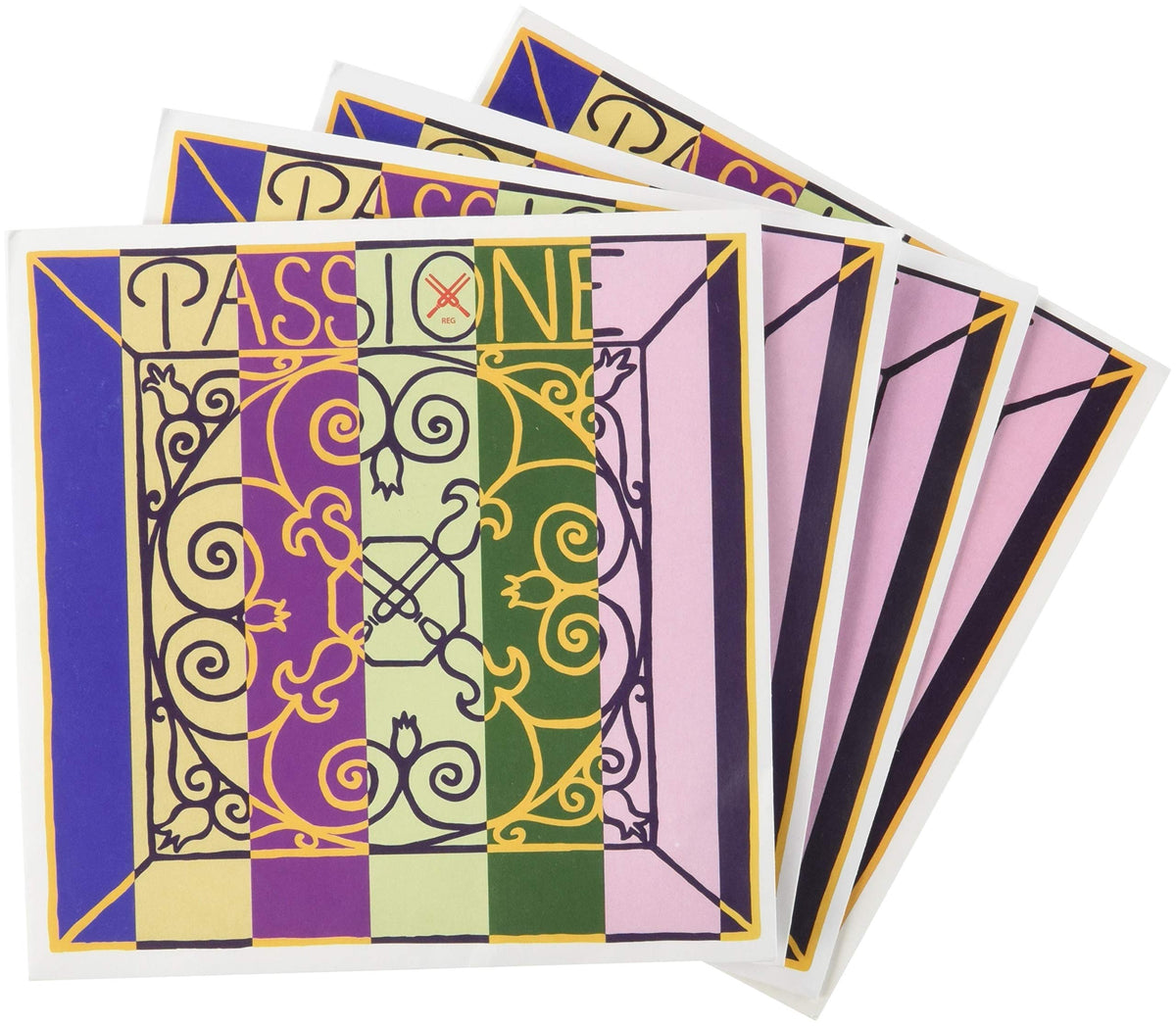 PIRASTRO PASSIONE Violin Strings, 4/4, Set of 4 (E Wire: Ball)