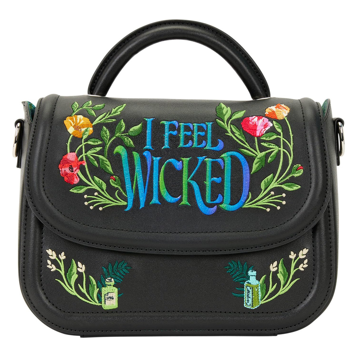Loungefly Universal Wicked: Part Two Floral Crossbody Bag