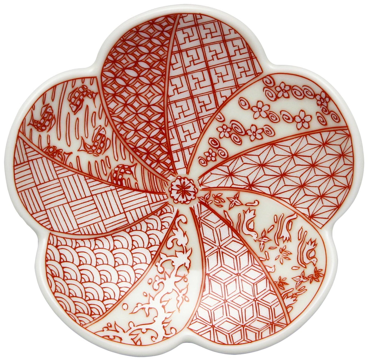 Arita Pottery 97132 Koraku Kiln Bean Plate Small Plate, Diameter Approx. 3.5 inches (9 cm), Shozui Kusui Plum Blossom, Silver Color, Welcome to Spring Tableware, Made in Japan