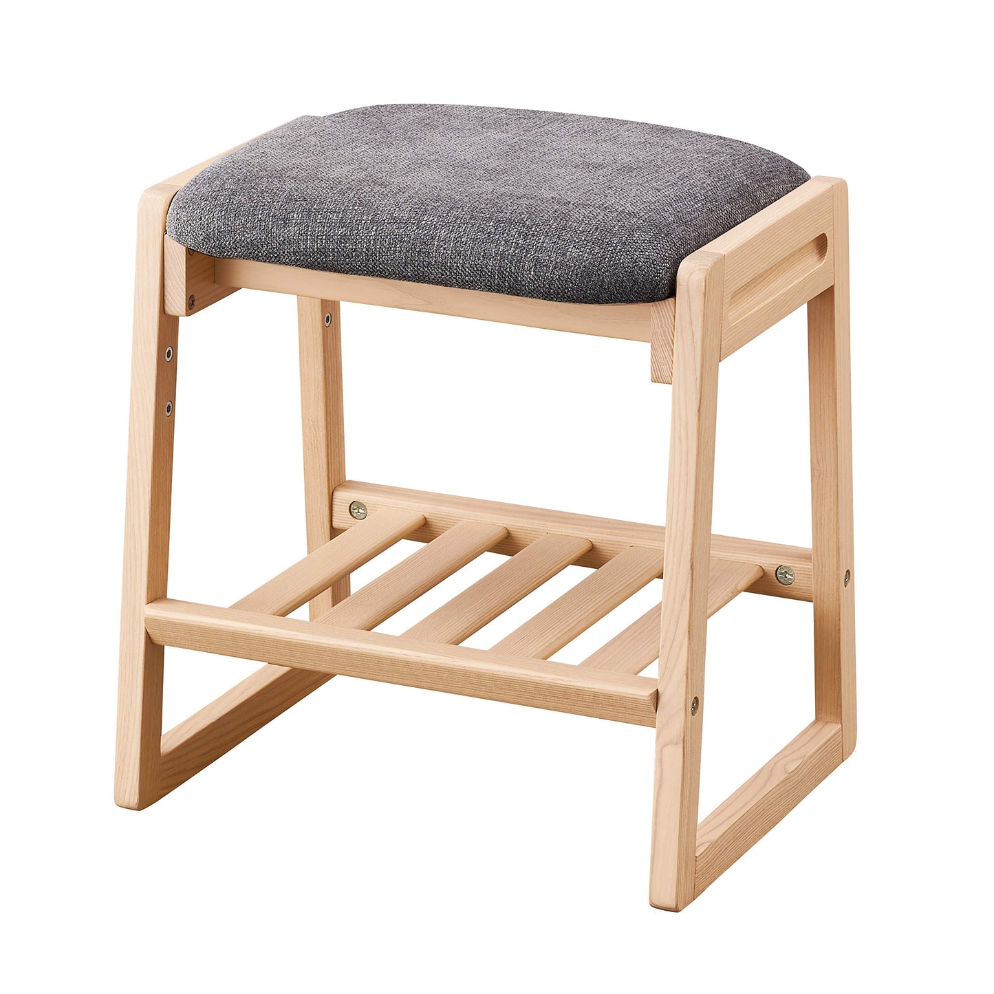 Koizumi Faliss FLC-802MOGY FLC-802MOGY Milky Oak Gray Natural Learning Study Chair Bench Size (W x D x H): 19.1 x 15.7 x 20.5 inches (48.5 x 40 x 52 cm)